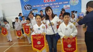 Thi Taekondo cấp Quận học sinh đã thật xuất sắc giành được 1 giải nhất, 1 giải nhì đem vinh quang về cho trường.